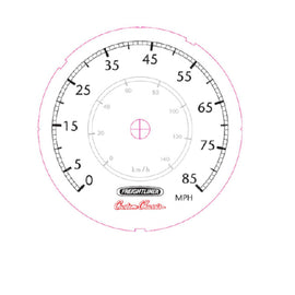 W22-00025-022 GAUGE-SPEEDO,NO ODO,5"