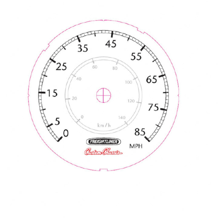 W22-00025-022 GAUGE-SPEEDO,NO ODO,5"