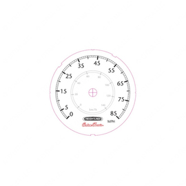 W22-00025-027 GAUGE-SPEEDO,NO ODO,5"
