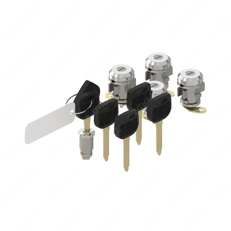 W22-00082-006 M2 4DR LOCKSET,6 KYS,1001-1500