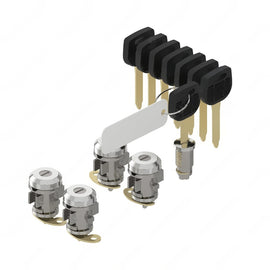 W22-00083-002 M2 4DR LOCKSET,8 KYS,1001-1501