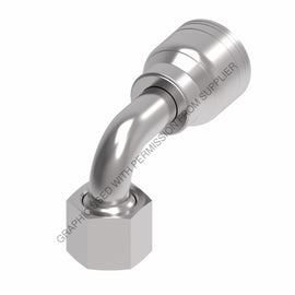 WH  04Z A24 FEMALEFOR-SEALSWIVELSHORTDROP90ELBOW