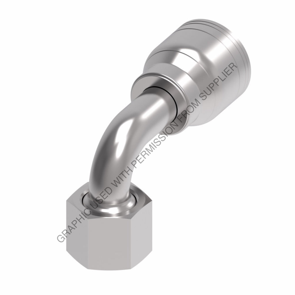 WH  06Z A26 FEMALEFOR-SEALSWIVELSHORTDROP90ELBOW