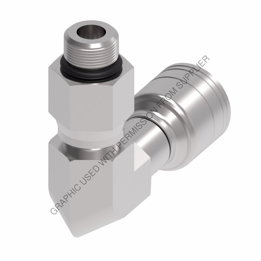 WH  06Z R66 FTNG, SAE ORB 90 DEG, MALE SWIVEL