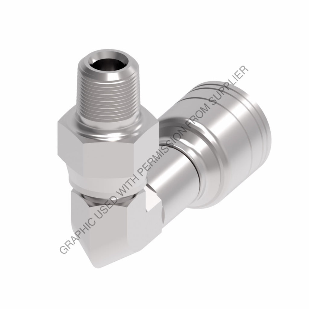 WH  12Z M12 FTNG, NPTF 90 DEG, MALE SWIVEL