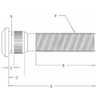 WWD 101162 SERRATED STUD M22 X 4.00 LG