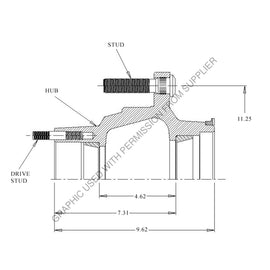 WWD 26141 0T 2614 AY L/WHEEL STUDS W/ABS