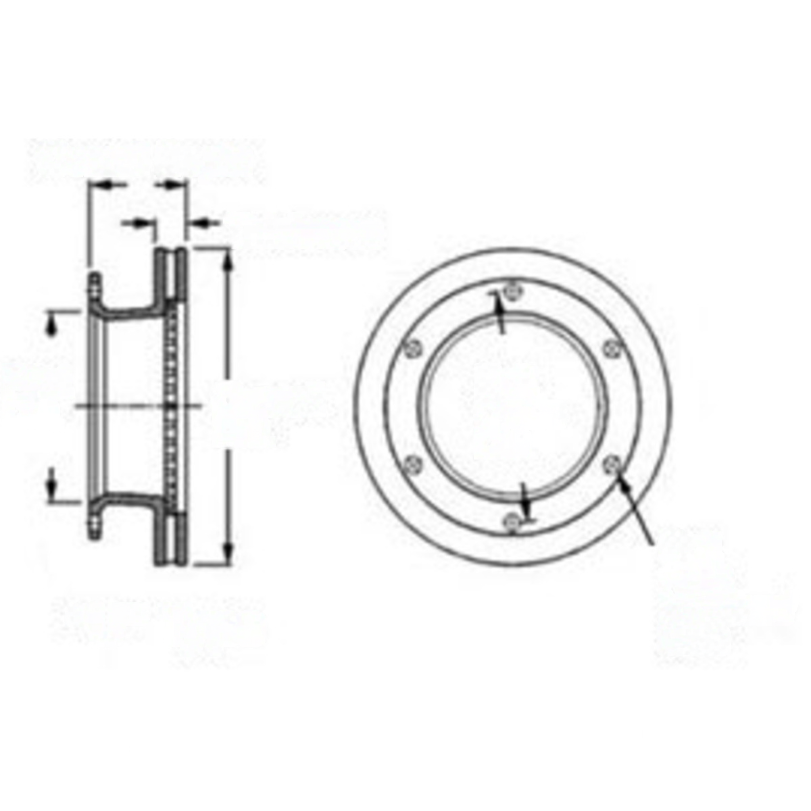 WWD 54365P 65 DISC BRAKE ROTOR W/MAGNACOTE
