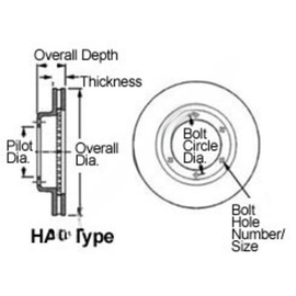 WWD 54769P 65 DISC BRAKE ROTOR W/MAGNACOTE