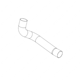 WWS 23529B7025 PIPE-EXHAUST, BOC RH ELBOW, PAINTED