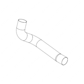 WWS 23529C7025 PIPE-EXHAUST,BOC RH ELBOW, CHROMED