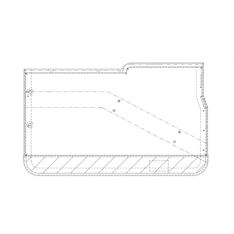 WWS 53302M7060DB LH DOOR DAKOTA W/ LRG PKCT AND MIDSPKR
