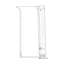 WWS 54003M3504DC DAKOTA RH CABWALL B-