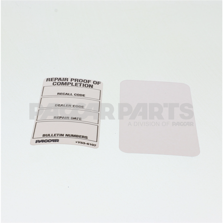 Y53-6109 KitLabel Repair