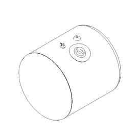 A03-34806-110 TANK-FUEL,25 INCH,50 GAL,ALUM,PLAIN,LH