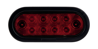 FLTSTT60010R 6 RED OVAL S/T/T, 10 LED