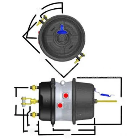 GC3030LRM1D CHAMBER-BRAKE 14"PUSH ROD 3"STROKE