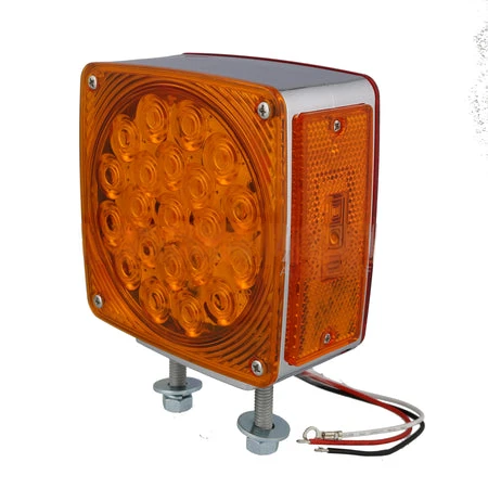 LL021509 LightDbl Face Turn Sq AmbrRed Lh